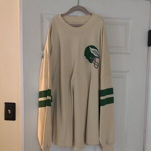 Fanatics Cream and Green Women's Jersey Top